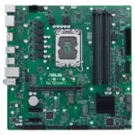 ASUS PRO Q670M-C-CSM motininė plokštė, viršutinis vaizdas su jungčių išdėstymu
