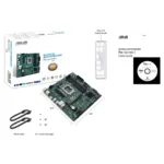 Motininė plokštė ASUS PRO Q670M-C-CSM, viršutinė pusė su jungtimis