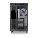 Korpusas Thermaltake View 380 XL TG ARGB, matomas iš šono su įmontuotais ventiliatoriais