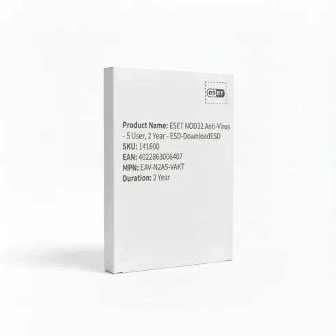 ESET NOD32 Anti-Virus - 5 User, 2 Year - ESD-Download