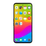 Fairphone The (Gen 6) su matiniu juodu korpusu, šoninis vaizdas