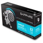 Vaizdo plokštė Sapphire AMD RADEON AI PRO R9700, matoma iš šono