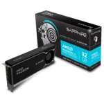 Vaizdo plokštė Sapphire AMD RADEON AI PRO R9700, šoninis vaizdas su ventiliatoriumi