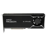 Vaizdo plokštė Sapphire AMD RADEON AI PRO R9700, šoninis vaizdas su ventiliatoriumi