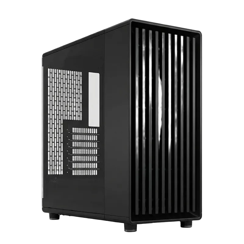 Midi Fractal Design North Momentum Edition ATX Fractal Design North Momentum Edition, Midi Tower, juodas, su grūdintu stiklu