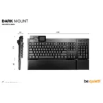 Klaviatūra be quiet! Dark Mount Silent Tactile DE ISO (BT002DE), vaizdas 10