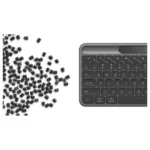Klaviatūra Logitech Signature Slim Solar+ K980, šoninis vaizdas su QWERTZ išdėstymu
