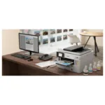 Canon MAXIFY GX7150 spausdintuvas, matomas iš šono su atidarytu popieriaus dėklu
