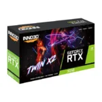 Vaizdo plokštė INNO3D GeForce RTX 3050 TWIN X2 OC, šoninis vaizdas