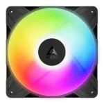 Ventiliatorius ARCTIC Freezer P14 Pro Reverse A-RGB iš šono, rodo kabelių sujungimą