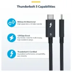 Thunderbolt kabelis StarTech.com TBLT5MM1M240W, vaizdas 11