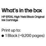 HP 970XL High Yield Black Original ink cartridge
