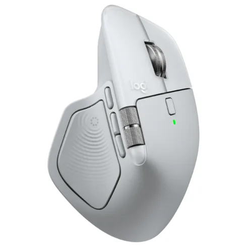 Logitech MX Master 4 for Mac, lazerinė, 8000 DPI, sidabrinė/balta