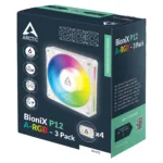 ARCTIC BioniX P12 A-RGB White 3er-Pack | Gehäuselüfter