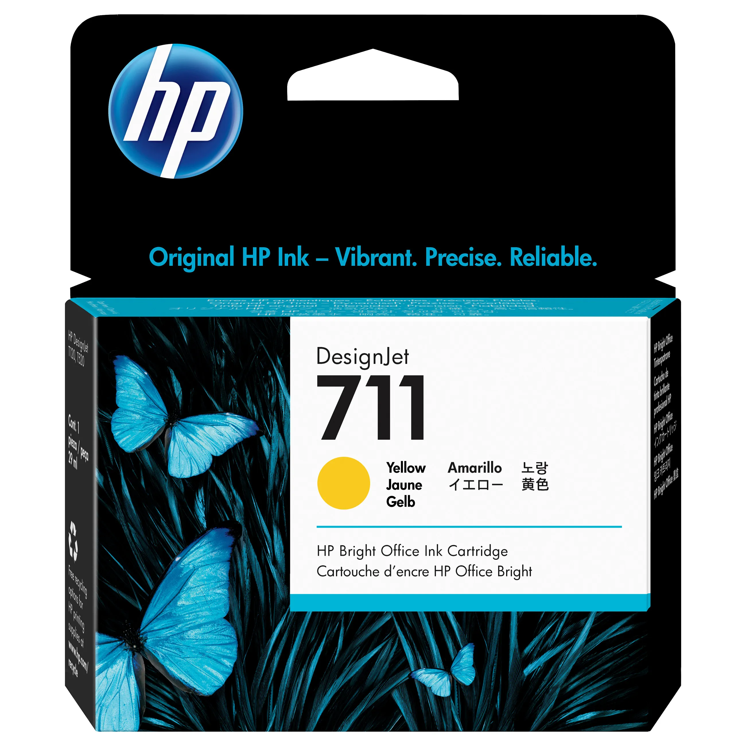 HP 711 29-ml Yellow DesignJet Ink Cartridge print head Spausdinimo galvutė HP 711 29-ml Yellow DesignJet Ink (CZ132A)