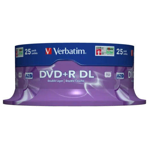 Garso įrangos priedas Verbatim DVD+R Double Layer 8x Matt Silver 25pk Spindle (43757)