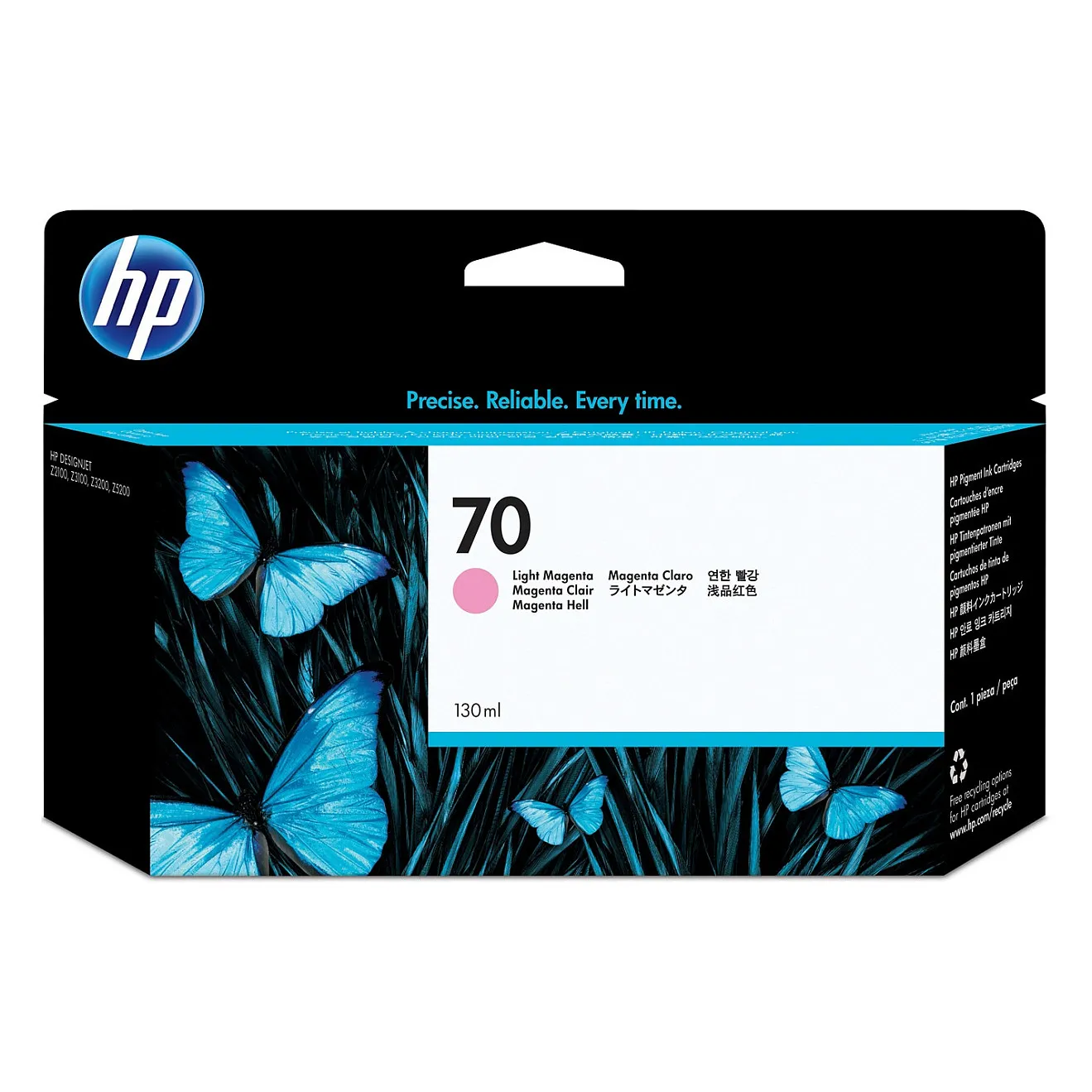 HP 70 130-ml Light Magenta DesignJet Ink Cartridge print head Spausdinimo galvutė HP 70 130-ml Light Magenta DesignJet Ink (C9455A)