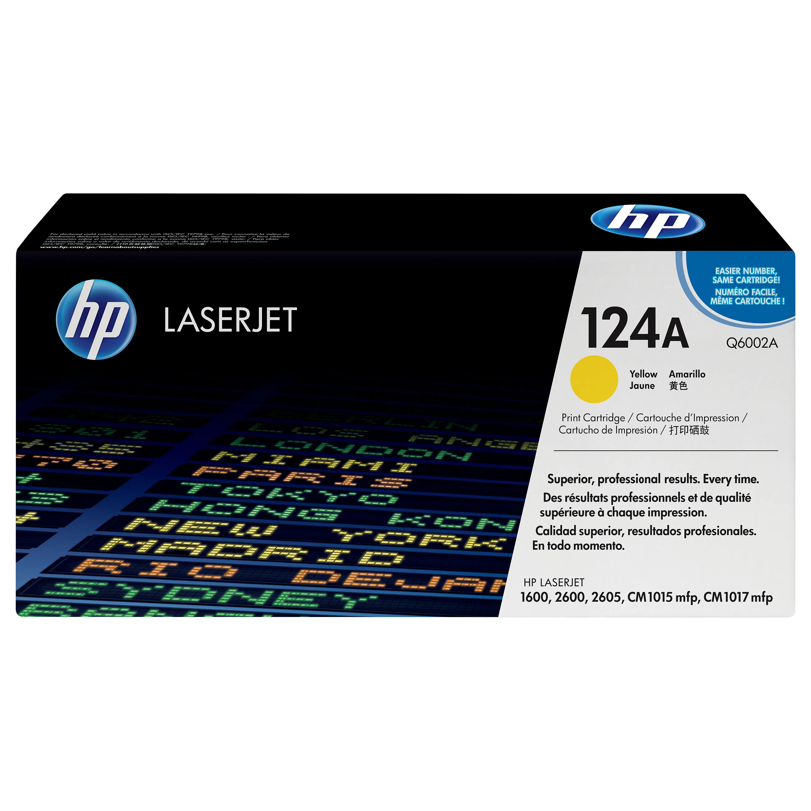 HP 124A Yellow Original LaserJet toner cartridge Tonerio kasetė HP 124A (Q6002A), geltonos spalvos