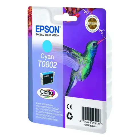 Rašalo kasetė Epson Hummingbird T0802 (C13T08024011)