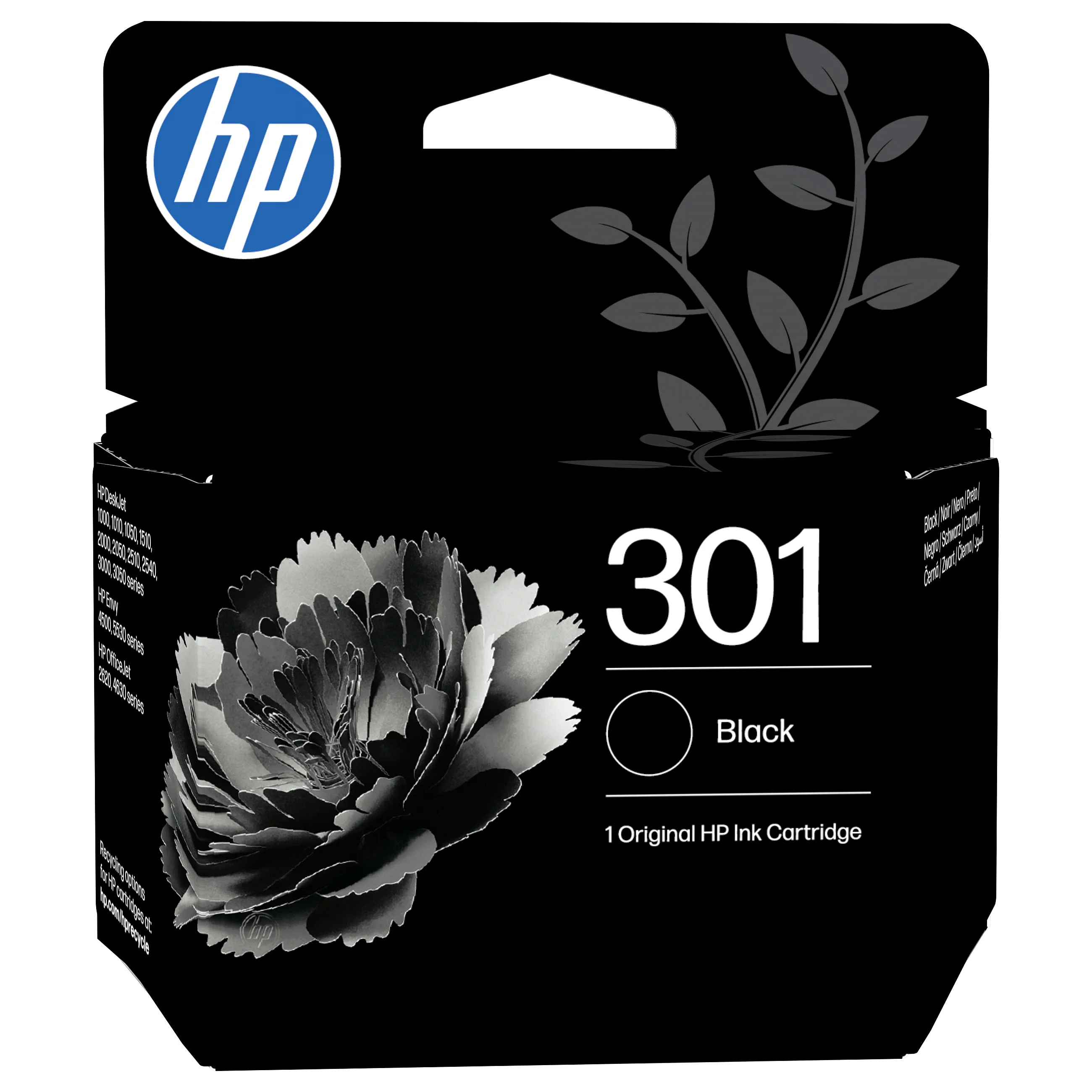 HP 301 Black Original ink cartridge Rašalo kasetė HP 301 (CH561EE), juodos spalvos