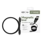 USB-C laidas ar adapteris PanzerGlass empower by Magnetic 240W USB-C to USB-C Cable, USB 2.0, 1.5M (EM68208), vaizdas 2