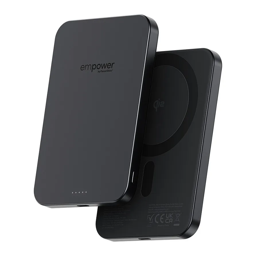 PanzerGlass empower™ by ® empower™ Bank | 5000mAh | Space Black Apsauginis stiklas PanzerGlass empower by empower Bank, 5000mAh, Space (EM78115), juodos spalvos