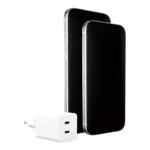 Apsauginis stiklas PanzerGlass empower by Turbo 45W Charger incl. 2 x (EM58685), sidabrinės ir baltos spalvos, vaizdas 4