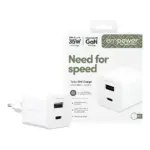 Apsauginis stiklas PanzerGlass empower by Turbo 35W Charger incl. USB-C + (EM94326), sidabrinės ir baltos spalvos, vaizdas 2