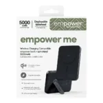 Apsauginis stiklas PanzerGlass empower by empower Bank w. Spin Stand, 5000mAh, Space (EM23165), juodos spalvos, vaizdas 3
