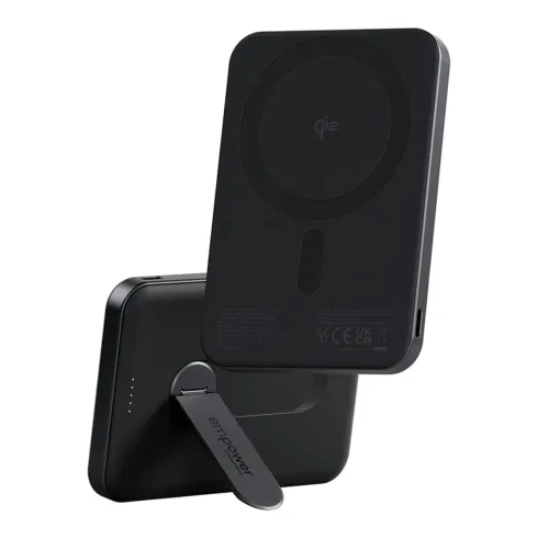 Apsauginis stiklas PanzerGlass empower by empower Bank w. Spin Stand, 5000mAh, Space (EM23165), juodos spalvos
