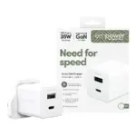 Apsauginis stiklas PanzerGlass empower by Turbo 35W Charger incl. USB-C + (EM51576), sidabrinės ir baltos spalvos, vaizdas 2