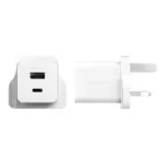 Apsauginis stiklas PanzerGlass empower by Turbo 35W Charger incl. USB-C + (EM51576), sidabrinės ir baltos spalvos, vaizdas 5