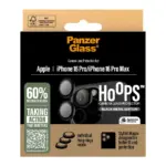 Apsauginis stiklas PanzerGlass Hoops Camera Lens Protector Black iPhone 16 Pro, 16 Pro Max (1284), vaizdas 3