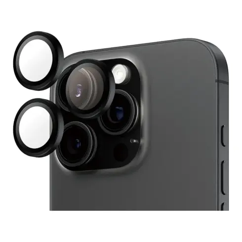 Apsauginis stiklas PanzerGlass Hoops Camera Lens Protector Black iPhone 16 Pro, 16 Pro Max (1284)