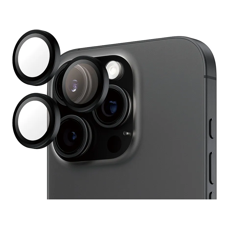 PanzerGlass ® Hoops® Camera Lens Protector Black iPhone 16 Pro | 16 Pro Max Apsauginis stiklas PanzerGlass Hoops Camera Lens Protector Black iPhone 16 Pro, 16 Pro Max (1284)