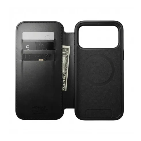 Nomad Modern Leather Folio iPhone 17 Pro Black Horween