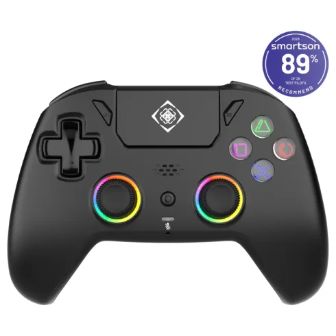 Deltaco PS5 Controller wireless RGB Hall-Effect schwarz
