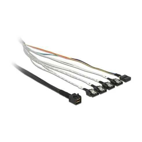 Vidinis kompiuterio kabelis DeLOCK 0.5m, SFF-8643/4 x SATA 7p (83315)