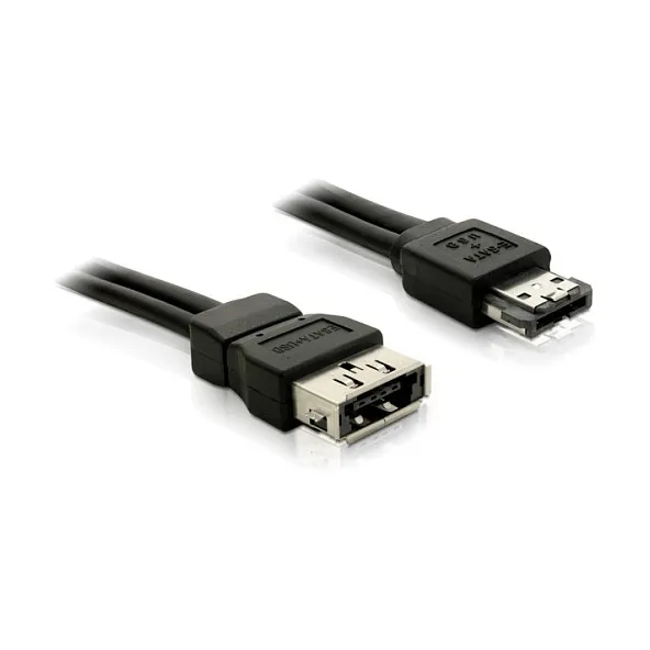 DeLOCK Power Over eSATA Extension cable male-female 1m SATA cable SATA kabelis DeLOCK Power Over eSATA Extension cable male-female 1m (84389)