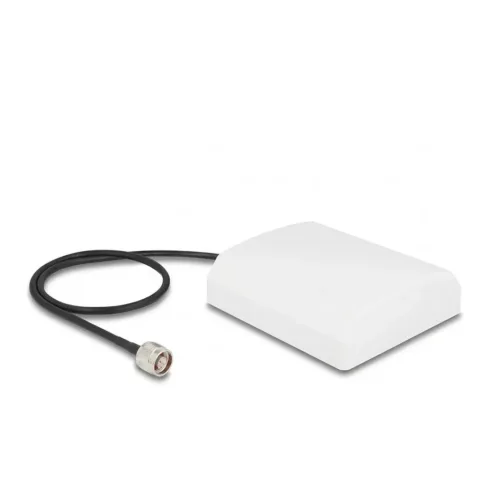 Laidas ar adapteris DeLOCK WiFi 2,4 GHz Antenne N Stecker 8 dBi direktional mit Anschlusskabel RG-58, 50 cm weiß (90761)