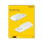 DeLOCK USB and Wireless Charger 2 x USB Type-C PD + 3 x USB Type-A with 110 W