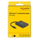 Vaizdo laidas ar adapteris DeLOCK USB Type-C Adapter zu DisplayPort (64202), vaizdas 3