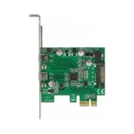 DeLOCK PCI Express x1 Card to 2 x external SuperSpeed USB (USB 3.2 Gen 1) USB Type-C™ female interface cards/adapter