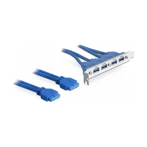 USB laidas ar adapteris DeLOCK 2 x USB 3.0 19-pin - 4 x USB 3.0-A (82974)