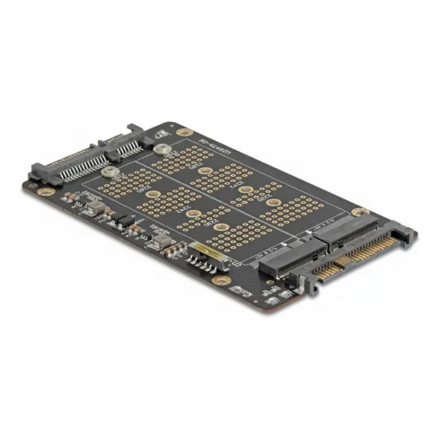 Vidinis kompiuterio kabelis DeLOCK Konverter M.2 Key M NVMe SSD zu U.2 und M.2 Key B SATA SSD zu SATA (64354)