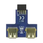 USB laidas ar adapteris DeLOCK 9-pin 2.54 mm/2 x USB 2.0 (41824), vaizdas 3