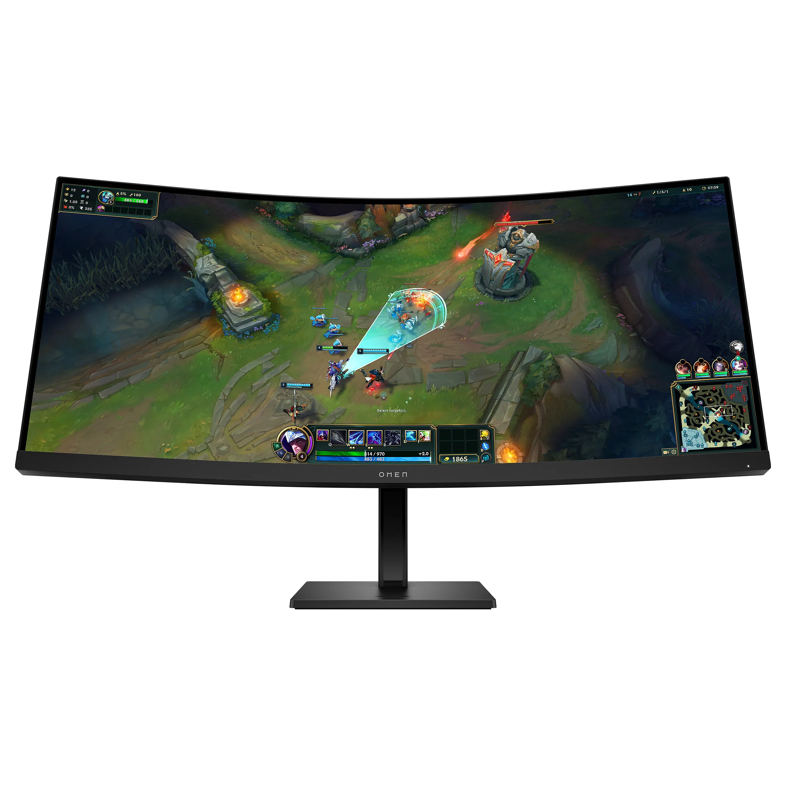 HP OMEN LCD 34c G2 curved VA 34 86,4 cm WQHD 3440x1440 1ms 185 Hz 400 nits2xHDMIDPVESA computer monitor Monitorius HP OMEN LCD 34c G2 curved VA 34 86,4 cm WQHD 3440x1440 1ms 185 Hz 400 nits2xHDMIDPVESA (AV4C1E9#ABB)