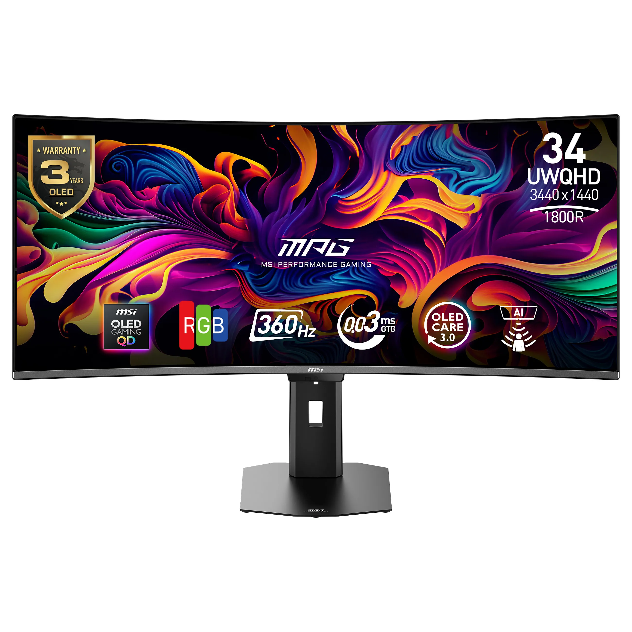 MSI MPG 341CQRDE QD-OLED X36 computer monitor MSI MPG 341CQRDE QD-OLED X36 computer monitor