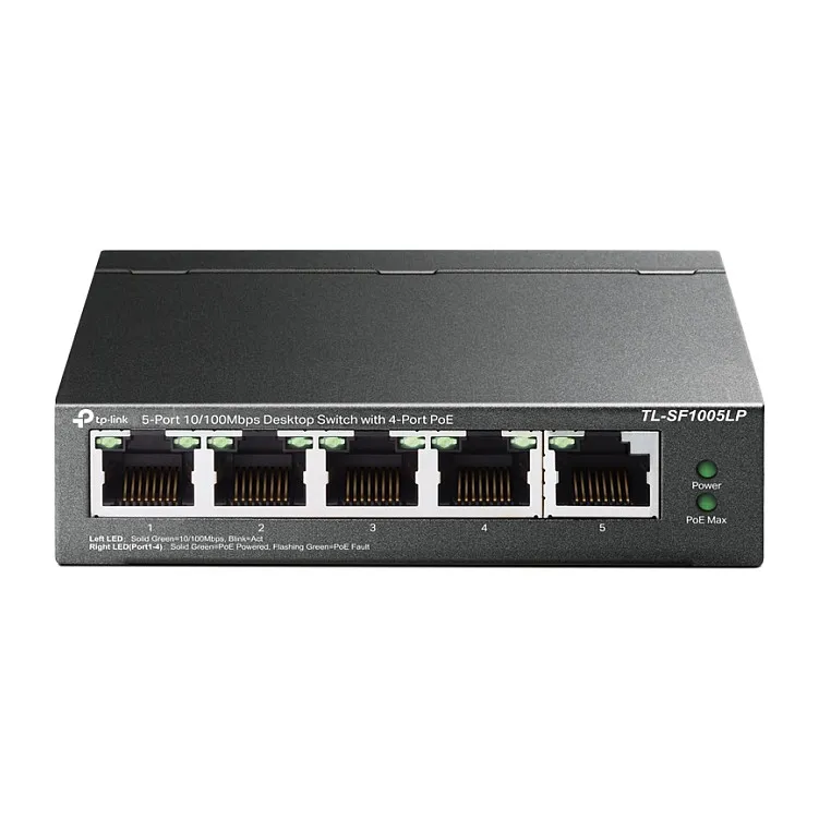 TP-Link TL-SF1005LP network switch Tinklo komutatorius TP-Link TL-SF1005LP