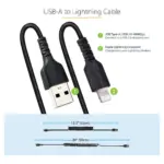 Kabelis StarTech.com RUSB2ALT50CMBC lightning, vaizdas 8